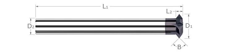 Double Angle Shank Cutters - Pointed - Reduced Shank